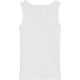 WE Fashion Ribgebreide Top Wit