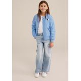 WE Fashion Ribgebreide Top Wit