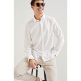 WE Fashion linnen casual overhemd wit