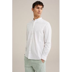 WE Fashion - Regular Fit Overhemd - Linnen - Mao Kraag - Lange Mouwen