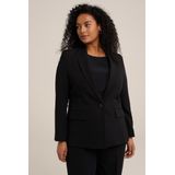 WE Fashion Dames getailleerde blazer - Curve