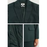 WE Fashion Curve Aansluitende Blazer Donkergroen