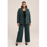 WE Fashion Curve Aansluitende Blazer Donkergroen