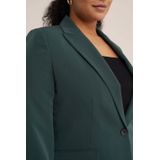 WE Fashion Curve Aansluitende Blazer Donkergroen