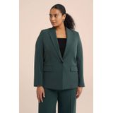 WE Fashion Curve Aansluitende Blazer Donkergroen