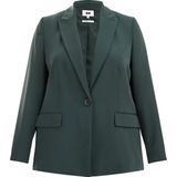 WE Fashion Curve Aansluitende Blazer Donkergroen