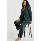 WE Fashion Curve - Wide Leg Pantalon - Donkergroen