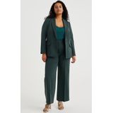 WE Fashion Curve - Wide Leg Pantalon - Donkergroen