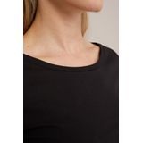 WE Fashion Dames T-shirt met driekwart mouwen