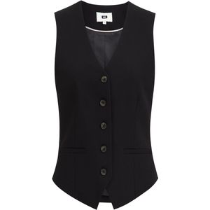 WE Fashion - Getailleerd Gilet - Zwart