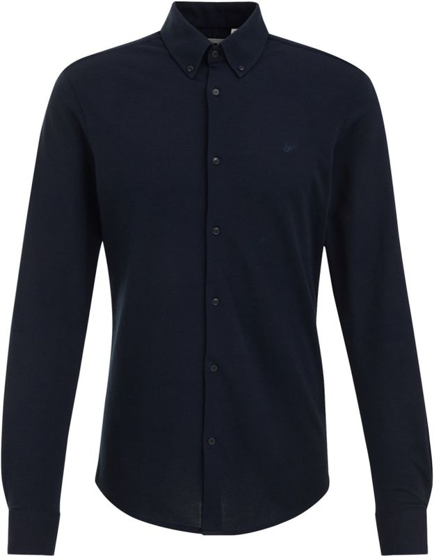 Fundamentals - Slim Fit Overhemd - Kobaltblauw - Katoen