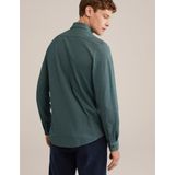 Fundamentals - Slim Fit Overhemd - Donkergroen - Piquéjersey