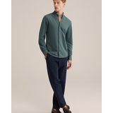 Fundamentals - Slim Fit Overhemd - Donkergroen - Piquéjersey