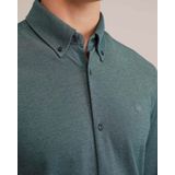 Fundamentals - Slim Fit Overhemd - Donkergroen - Piquéjersey