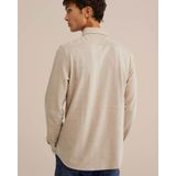 WE Fashion - Tall Fit Overhemd - Beige - Katoen
