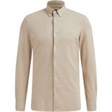 WE Fashion - Heren Tall Fit Overhemd - Beige - Piquéjersey