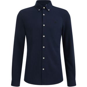 Overhemden - Katoenmix - Lange Lengte - Button-Down Kraag - Geborduurd Logo