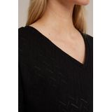 WE Fashion Dames top met opengewerkt dessin