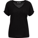 WE Fashion Dames top met opengewerkt dessin