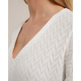 WE Fashion Dames top met opengewerkt dessin
