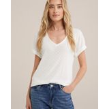 WE Fashion Dames top met opengewerkt dessin