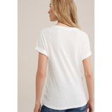 WE Fashion Dames top met opengewerkt dessin