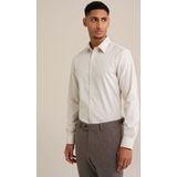 van Gils - Zakelijk Overhemd - Offwhite - Slim Fit - Lange Mouw