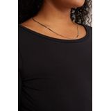 WE Fashion Dames T-shirt met driekwart mouwen - Curve