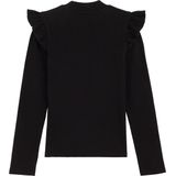 WE Fashion Meisjes geribd T-shirt met ruches