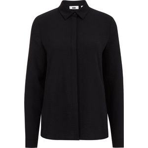 WE Fashion - Dames Blouse - Zwart - Gerecycled Polyester - Regular Fit