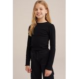 WE Fashion Meisjes T-shirt van ribstof