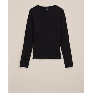 WE Fashion Meisjes T-shirt van ribstof