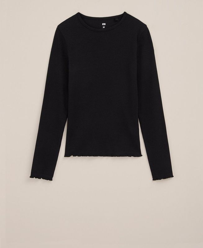 WE Fashion Meisjes T-shirt van ribstof