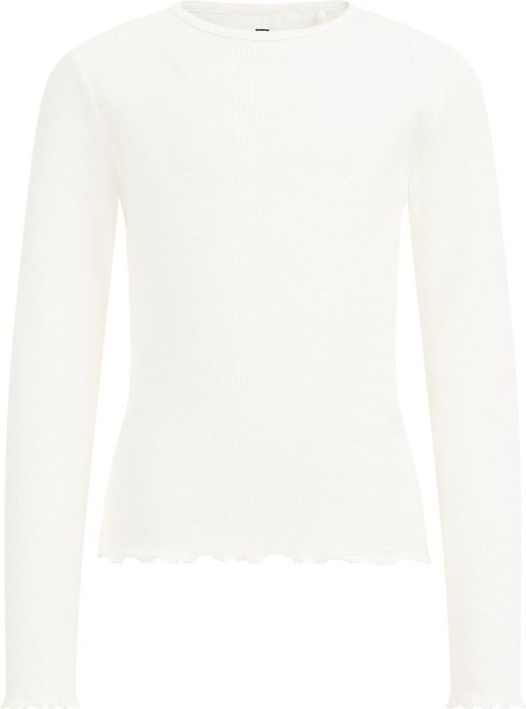 WE Fashion Meisjes T-shirt van ribstof