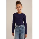 WE Fashion Meisjes T-shirt van ribstof
