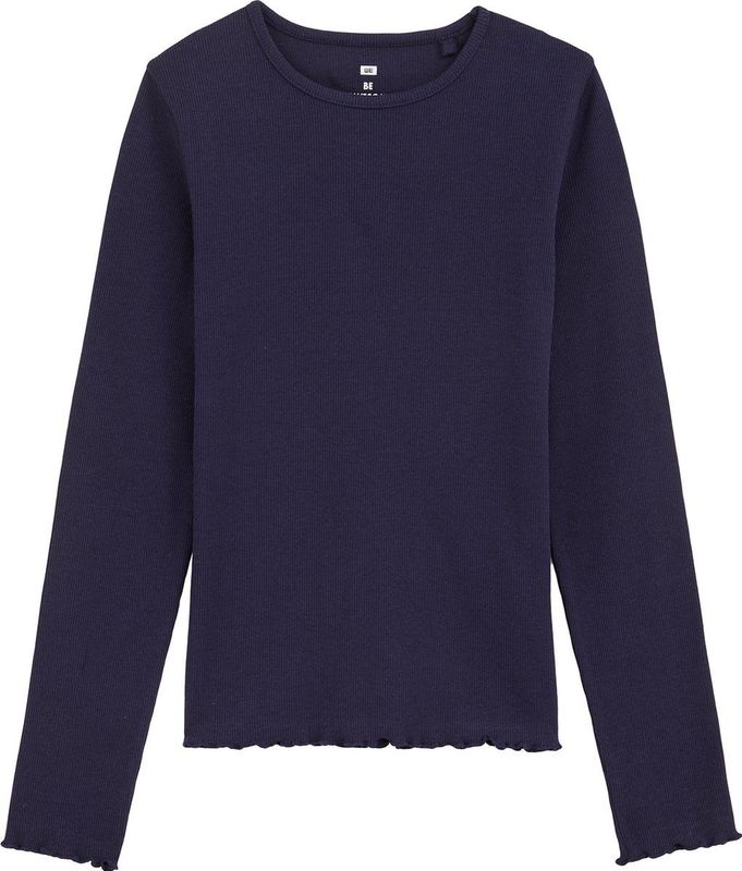 WE Fashion Meisjes T-shirt van ribstof