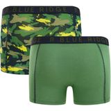 WE Fashion Salty Dog Boxershort - set van 2 Groen/Zwart