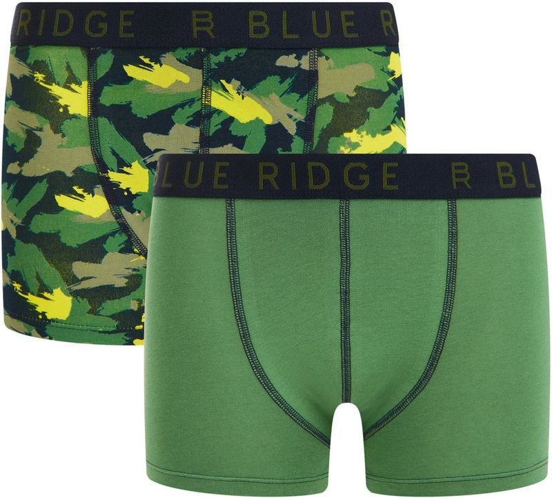 WE Fashion Salty Dog Boxershort - set van 2 Groen/Zwart