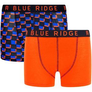 WE Fashion Salty Dog Boxershort - set van 2 Blauw/Oranje