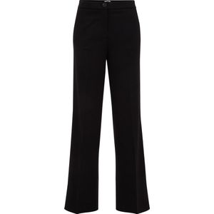 WE Fashion - Wide Leg Jersey Pantalon - Zwart - Regular Fit - Viscose