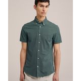 Fundamentals - Slim Fit Overhemd - Mosgroen - Piquéjersey