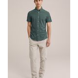 Fundamentals - Slim Fit Overhemd - Mosgroen - Piquéjersey