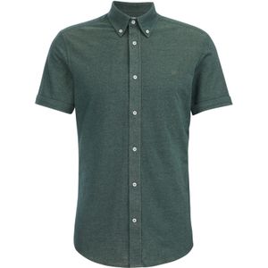 Fundamentals - Slim Fit Overhemd - Mosgroen - Piquéjersey