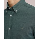 Fundamentals - Slim Fit Overhemd - Mosgroen - Piquéjersey