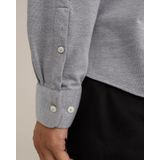 Fundamentals - Slim Fit Overhemd - Lichtgrijs - Piquéjersey - Katoen