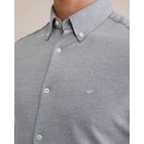 Fundamentals - Slim Fit Overhemd - Lichtgrijs - Piquéjersey - Katoen