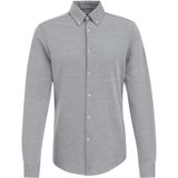 Fundamentals - Slim Fit Overhemd - Lichtgrijs - Piquéjersey - Katoen