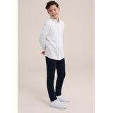WE Fashion - Jongens Overhemd - Regular Fit - Wit - Katoen