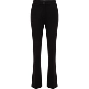 WE Fashion Dames flared pantalon met stretch