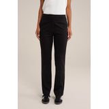 WE Fashion Dames flared pantalon met stretch